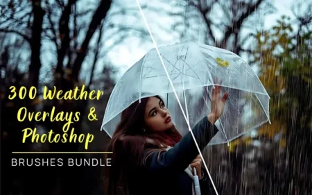 300 Weather Overlays and Photoshop Brushes Bundle Feature Image