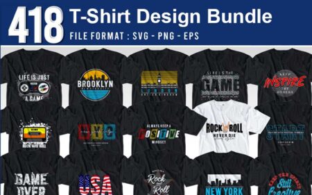 418 t-shirt design bundle