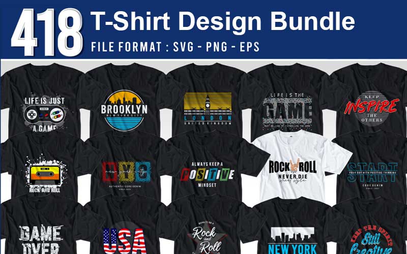 418 t-shirt design bundle