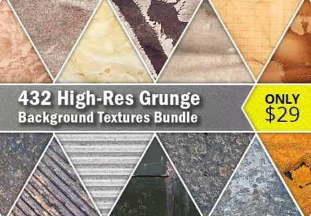 432 High-Res Grunge Background Textures Bundle