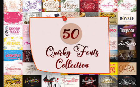50 quirky fonts collection