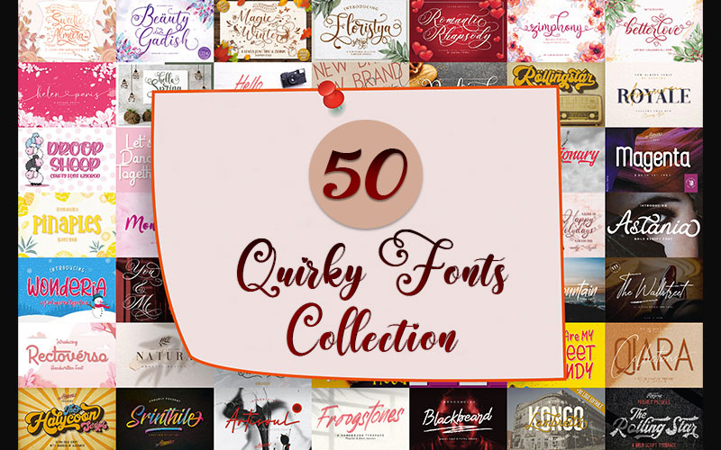 50 quirky fonts collection