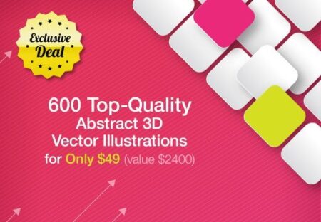 600 abstract 3d illustrations preview