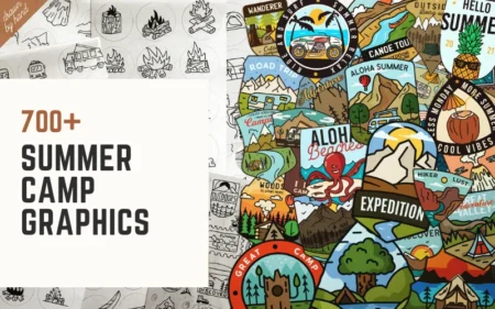 Summer Camp Graphics Bundle Feature Image