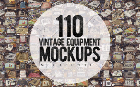 110 Vintage Mockups Bundle Feature Image