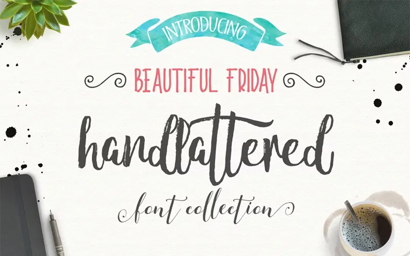 Beautiful Friday Hand Drawn Font Collection Preview