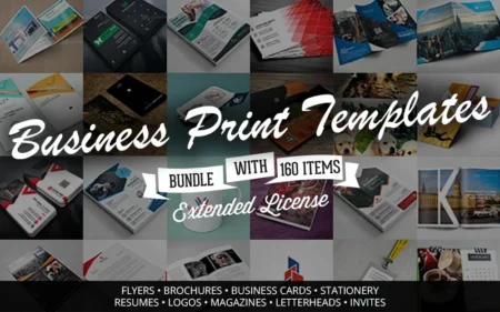 Business Print Templates Bundle with 160 Items