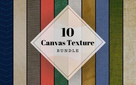 10 Canvas Texture Bundle Feature Image