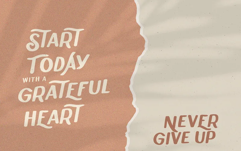 An Inspirational Quote Written With The Chammer Beauty Font Style