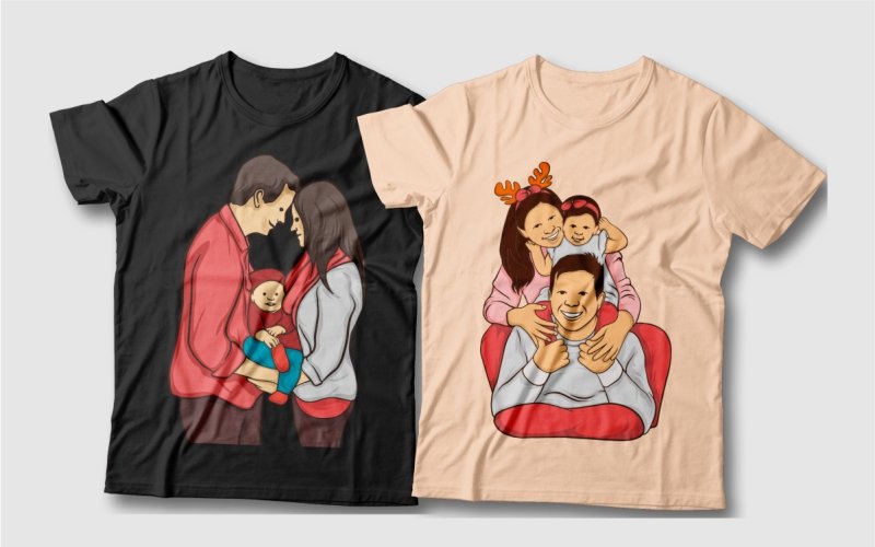 Family sublimation on a t shirt