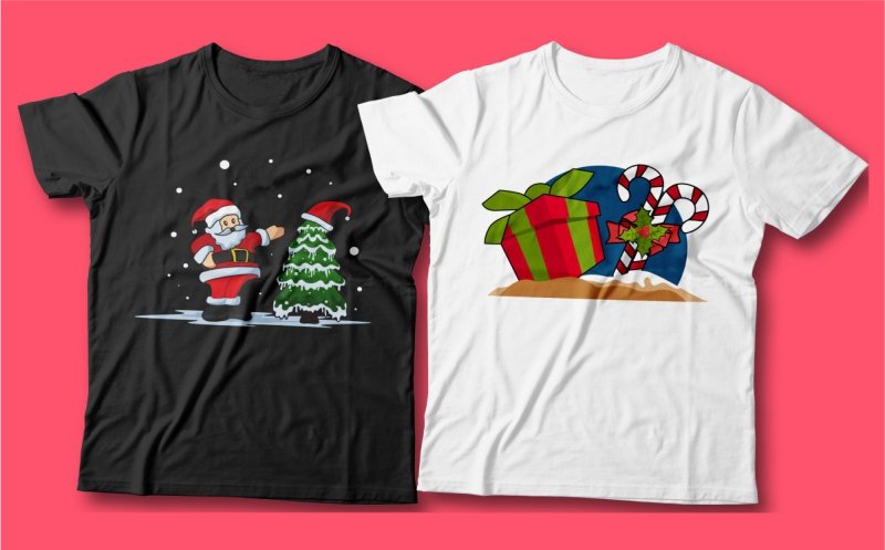 Christmas frames fun 2 t-shirt mockup