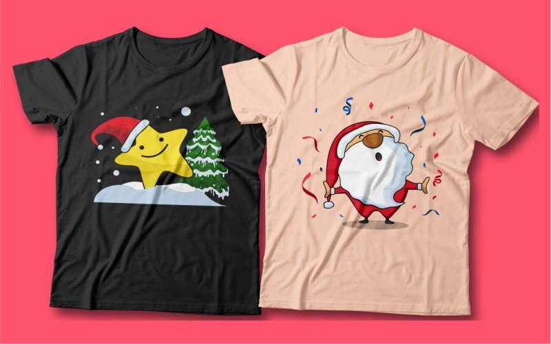 Christmas frames fun 2 t-shirt mockup