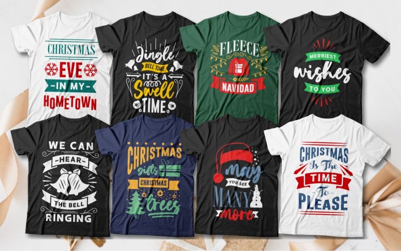 8 Christmas t-shirt designs