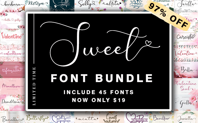 Sweet Fonts Bundle Feature Image