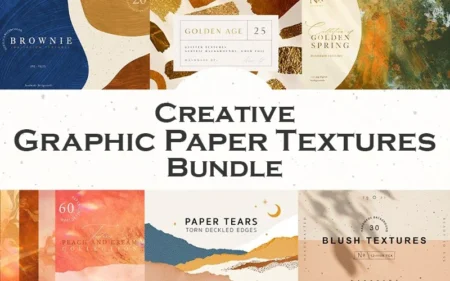 Creative Graphic Paper Textures Bundle Feature Image