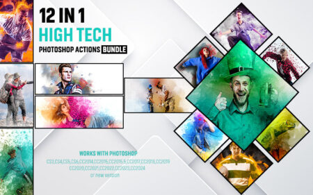 Feature image of 12 in 1-High-Tech Photoshop Actions
