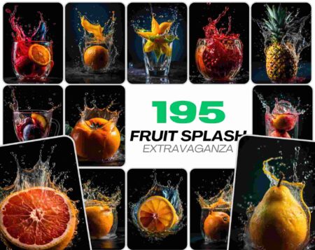 195 Fruit Splash Images Bundle