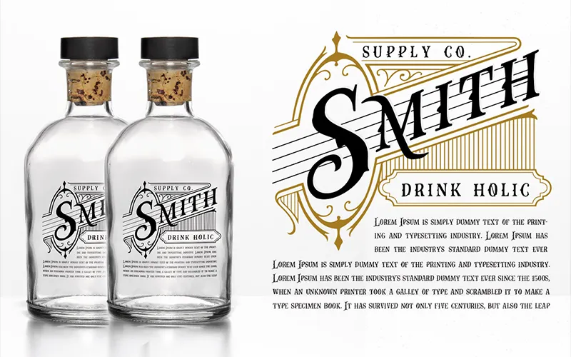 Gibsons co typeface used on drinking brands