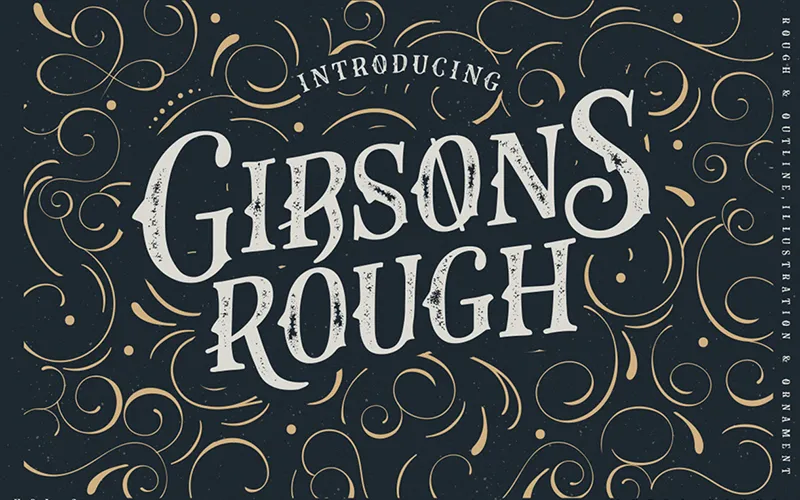 Gibsons rough typeface preview