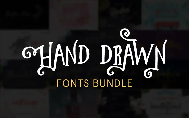 Hand Drawn Fonts Bundle Feature Image