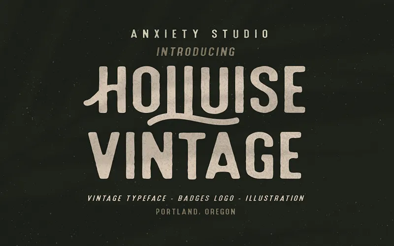 Holluise Vintage Font Style Preview