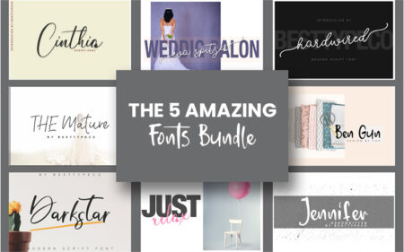Inky 5 amazing fonts banner