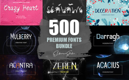 50 premium fonts bundle