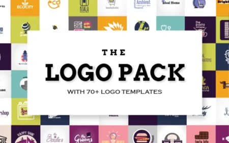 The Logo Pack wiht 70+ Logo Templates Feature Image