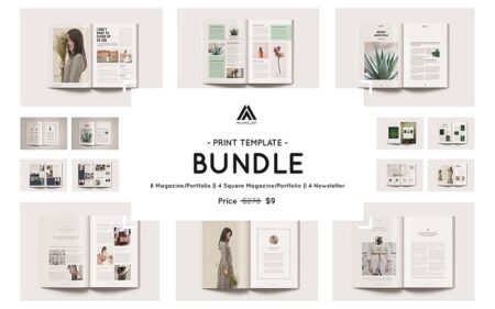 Magazine & Newsletter Templates Bundle Feature Image