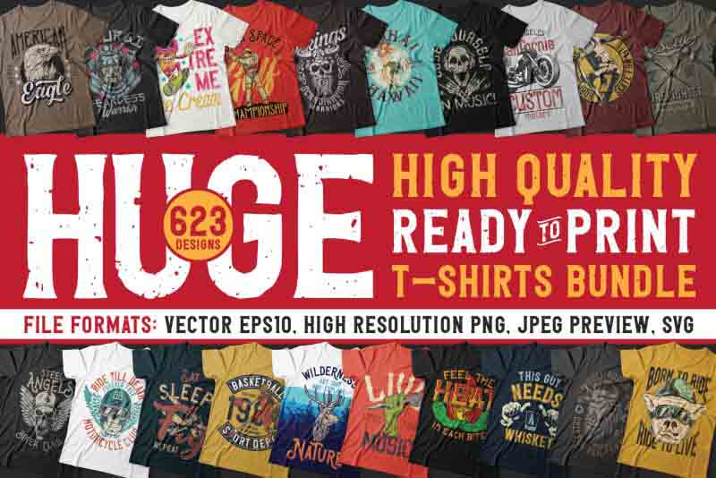High quality, ready to print t-shirt bundle banner