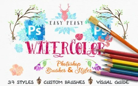70+ Watercolor Photoshop Brushes & Styles