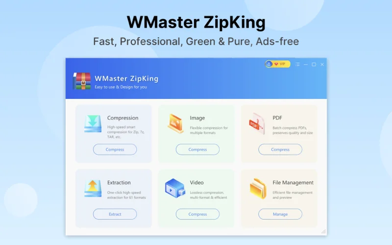 Zipking - File Compressor Features