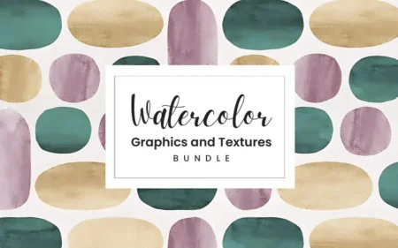 Water color graphics and texture bundle