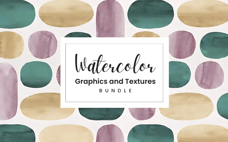 Water color graphics and texture bundle