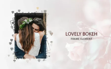 bokeh frame, romantic element