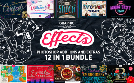 12-in-1 Photoshop Addons Bundles Collection