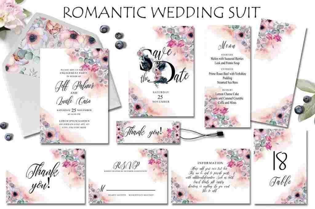 Romantic wedding suit