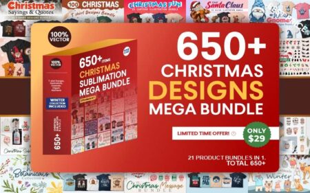650+ Christmas Designs Bundle Feature Image