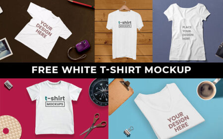 Free White T-Shirt Mockup