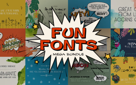 Fun fonts mega bundle