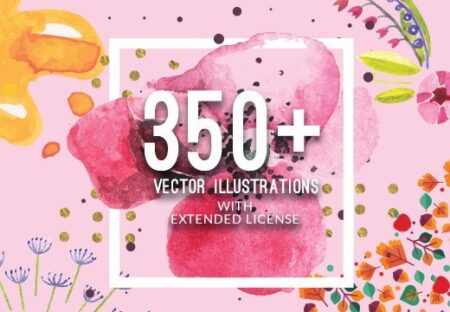 Vector Text Illustrations Bundle feature Image