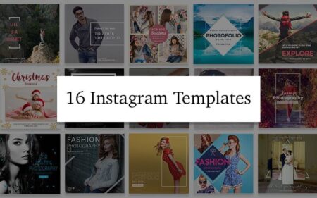 16 High Quality Instagram Templates for Designers & Photographers