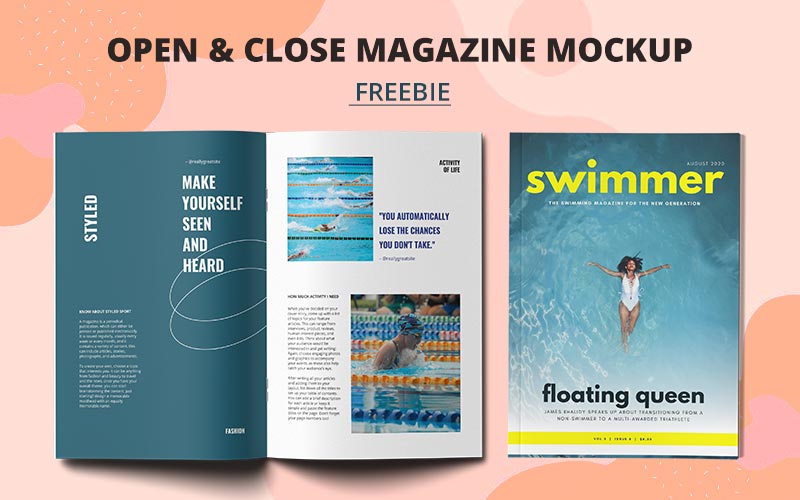 Free Online Open and Close Magazine Mockup For Photoshop Feature Image