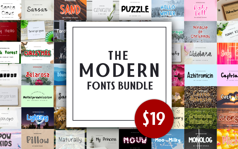 The modern fonts bundle