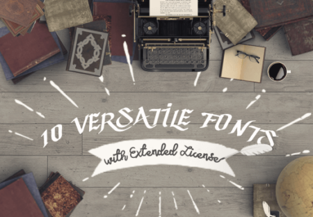10 Regular Fonts Bundle Feature Image