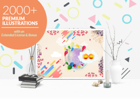 2,000+ Abstract Illustrations Bundle Feature Image