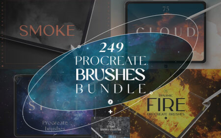 249 procreate stamp brushes bundle feature image