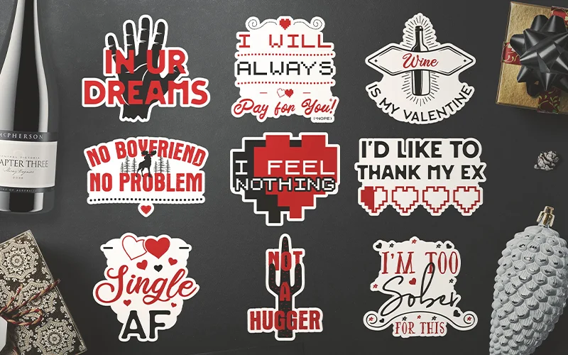 Bundle of Valentine stickers