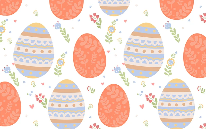 Colorful Easter Egg Print, easter egg patternseaster egg design ideas