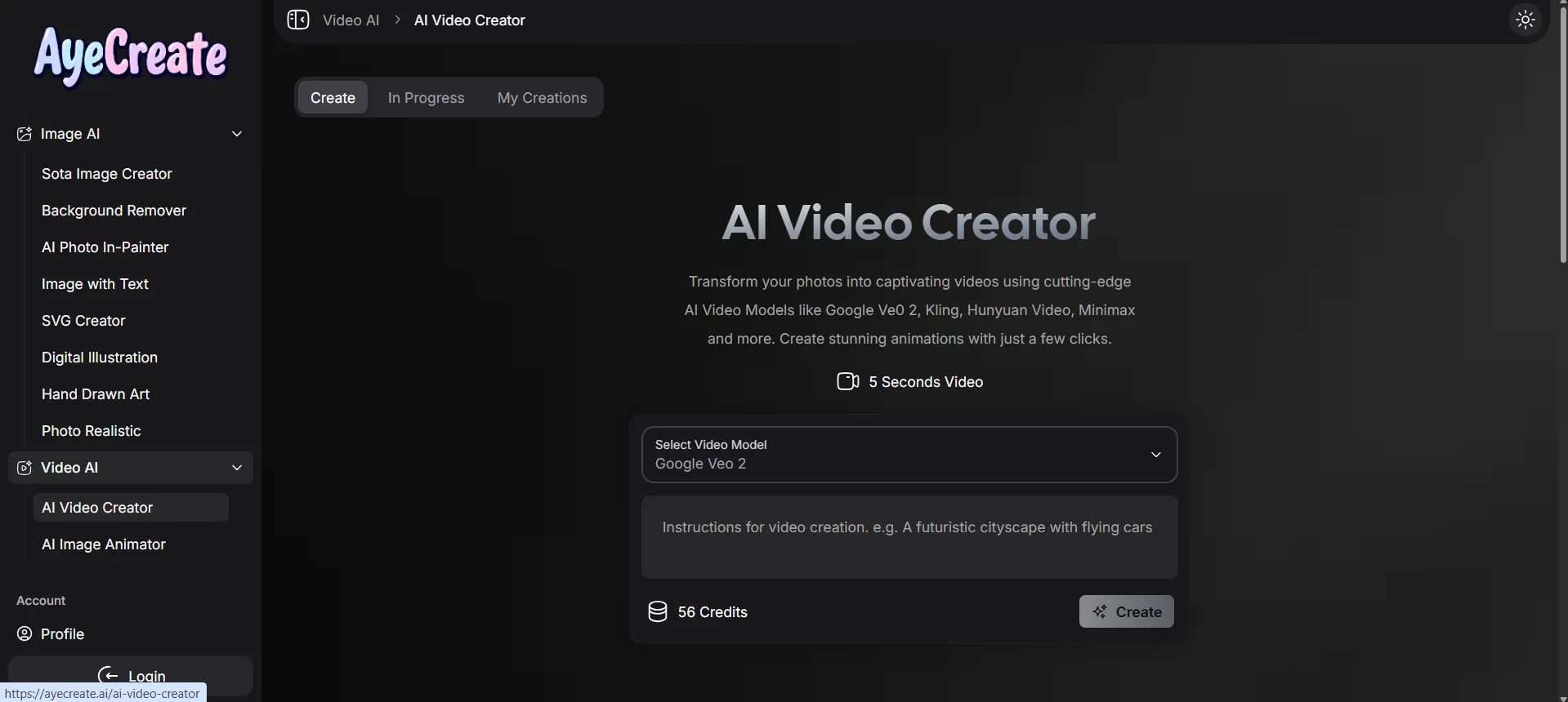 AyeCreate AI Video Creator